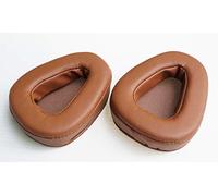 Replacement Earpads Leather Cushion Repair Parts Compatible with Skullcandy Aviator ROC Nation Mic3 Brown/Gold Headphones Earmuffs(Brown)