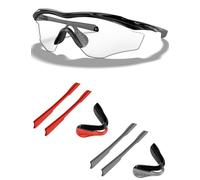 Replacement Earsocks & Nosepieces Rubber Kits for Oakley M2 Frame | M2 Frame XL Sunglasses - Gray + Red