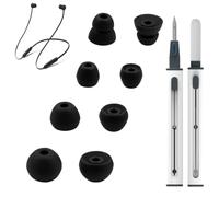 Replacement Eartips Compatible with Beats Flex, 4 Pairs Replacement Earbuds Silicone Ear Tips for Beats Flex Wireless Earbuds Eargels Set with Cleaning Kit - Black