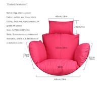 Replacement Egg Chair Cushion Set Detachable Hanging Basket Cushions for Indoor/Outdoor Swing Chair with Headrest Perfect for Relaxing by the Pool (Lovebirds)