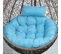 Replacement Egg Chair CushionThick Washable Seat Pad & Pillow for Indoor/Outdoor Hanging Swing Chairs Garden Patio Mat 90x90cm Comfort & Style Upgrade
