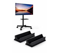 Replacement End Cap Plug for TV Stand on Wheels - 49.8 x 24.6 mm Universal Insert for Rolling TV Cart Base - Snap-Fit, Sturdy Plastic (2 Pack) (2)