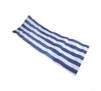Replacement Fabric Beach Lounger Cover, Polyester Chair Cloth, Waterproof Quick Dry, Portable Outdoor Deck Chair Cover, White Blue Stripe, 120X44cm(1pc)