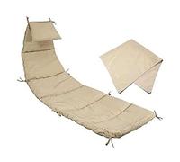 Replacement Fabric Cushion and Umbrella for Lounge Chair - Upgrade Your Hammock Chair Recliner and Patio Furniture with Stylish Durable Accessories for Enhanced Comfort and Style.