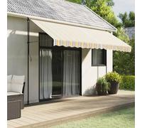 Replacement Fabric for 4x3m Sun Shade Blue & Orange Stripes Ideal for Patio Terrace Garden Canopy Outdoor Awning Cover UV Protection