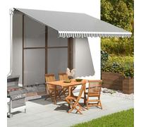 vidaXL Replacement Fabric for Awning Anthracite and White 4x3.5 m Lawn Canopy