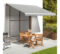 vidaXL Replacement Fabric for Awning Anthracite and White 4x3 m UK