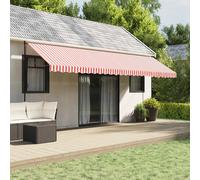 Replacement Fabric for Awning Red and White Stripe 6x3.5 m