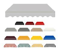 Replacement Fabric for Manual Awning with Valance Waterproof Canopy Cover for Retractable Awning Patio Replacement Canopy Garden e Light Gray 360x300cm