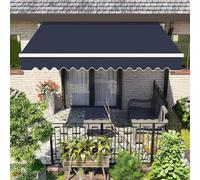 Replacement Fabric for Manual Retractable Awning Polyester Canopy Material for Patio Balcony Market (8.2x6.5ft / 2.5x2m) - Weather-Resistant UV Protection