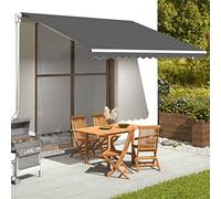 Replacement Fabric for Outdoor Awning 4x3.5m Dark Grey Canopy for Patio Balcony and Garden Durable UV Resistant Sunshade for Outdoor Spaces
