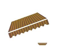 Replacement Fabric for Outdoor Sun Shade Awning - Green/Red Striped Canopy 3x2m 4.5x3.5m 3x2.5m - Patio Cover Coffee 6x4m (20x13ft)