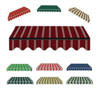 Replacement Fabric for Retractable Awning 8ft-20ft, Waterproof Anti-UV Canopy for Patio Deck, Sunshade Cloth in Burgundy (6x2m) - Durable Outdoor Shade Solution