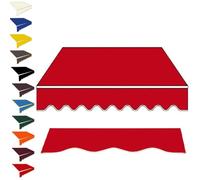 Replacement Fabric for Retractable Awnings - 6.5x5ft Black Awning Cover with Valance, Fits 2.5x2m, 3x2m, 3x2.5m, 4x2m - Durable Outdoor Canopy Material for Store Banners