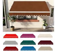Replacement Fabric for Retractable ning Waterproof 280g Polyester Canopy Material 200cm 250cm 300cm 400cm 500cm UV-Resistant Outdoor Patio Cover Balcony ning Cloth (Brown 500x250cm)