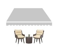 Replacement Fabric for Retractable nings 2.0m to 5m Manual Sune Canopy Fabric with Valance (Light Grey 250x200cm) UV Resistant Easy to Install