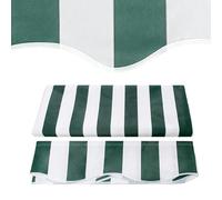 Replacement Fabric for Stripe Retractable Awning10ft 12ft 16ftDurable Polyester Sunshade Canopy Cover (Fabric Only) for Outdoor PatioGreen 12x10ft/365x300cm