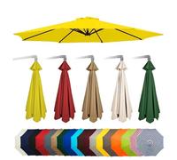 Replacement Fabric Garden Parasol Canopy Cover, 2m/2.30m/2.7m/3.0m Umbrella Replacement Cloth, Replacement Parasol Cloth For 6/8 Arms Cantilever Parasol Umbrella Replacement Canopy(Color:Yellow,Size:6
