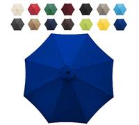 Replacement Fabric Garden Parasol Canopy Cover For 200cm/270cm/300cm +6 Arms/8 Arms Parasol, Premium Quality Patio Umbrella Replacement(Color:Royal blue,Size:6 ribs-2m(6.5ft))
