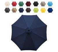 Replacement Fabric Garden Parasol Canopy Cover For 200cm/270cm/300cm +6 Arms/8 Arms Parasol, Premium Quality Patio Umbrella Replacement(Color:Navy blue,Size:6 ribs-2m(6.5ft))