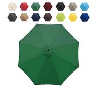 Replacement Fabric Garden Parasol Canopy Cover For 200cm/270cm/300cm +6 Arms/8 Arms Parasol, Premium Quality Patio Umbrella Replacement(Color:Green,Size:6 ribs-2m(6.5ft))