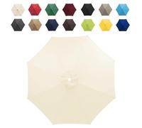 Replacement Fabric Garden Parasol Canopy Cover For 2m/2.7m/3m +6 Arms/8 Arms Parasol, Premium Quality Patio Umbrella Replacement (Color : Off-white, Size : 6 ribs-2m(6.5ft))