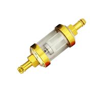 Replacement Filter 8mm CNC Aluminum Alloy Motorcycle Gas Fuel Gasoline Oil Filter Accessories For ATV Dirt Pit Bike Motocross(Gold)