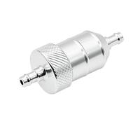 Replacement Filter 8mm CNC Aluminum Alloy Motorcycle Gas Fuel Gasoline Oil Filter Accessories For ATV Enduro Dirt Pit Bike MX Motocross(Silver)