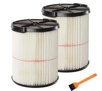 Replacement Filter For Craftsman 009-38754 CRAFTSMAN CMXZVBE38754 Red Stripe General Purpose Wet Dry Vac Replacement Filter for 5 to 20 Gallon shop vacuums 2pcs