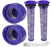 Replacement Filter for Dyson V8 V7 SV10 Animal Absolute | Replacement HEPA Filters with Cleaning Brush, Washable Pre Motor Filter Kit, Part # DY-96566101 & DY-96747801