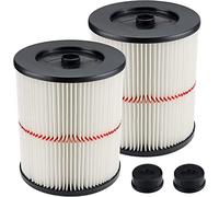 Replacement Filter for Shop Vac Craftsman 9-17816 Filter for Craftsman 17816 Vacuum Filter Wet Dry Air Filter for Craftsman 5 6 8 12 & Larger Gallon Vacuum Cleaner 2 Packs