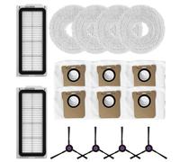 Replacement Filter Mop Cloth Dust Bag Side Brush Kit Compatible with for Airbot L50 Master and for JONR for P20 for T5, Vacuum Cleaner Parts