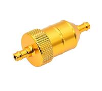 Replacement Filter Motorcycle ATV 8mm Aluminum Copper Core Oil Gas Fuel Gasoline Filter Dirt Bike For Suzuki For Y-AMAHA Parts(Gold)
