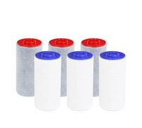 Replacement Filter Set Compatible with Weddell Duo Shower Systems | Advanced 3-Layer Filtration Removes Chlorine, PFAS & 200+ Contaminants | Enhances Skin Softness & Hair Health (3R+3B Set)