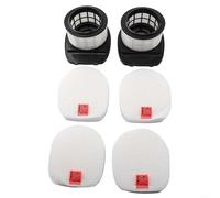 Replacement Filter Set for Shark IZ202UK IZ252UK IZ201UK Cordless Vacuum - 2 for HEPA & 4 Foam Felt Filters, White, 6-Piece Compatible with IZ2