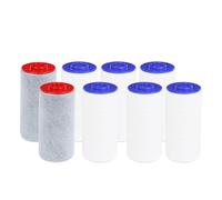 Replacement Filter Set for Weddell Duo - High-efficiency Shower Water Filtration System that Removes Chlorine/PFAS/Contaminants for Better Skin and Hair Health (2RED+6BULE)