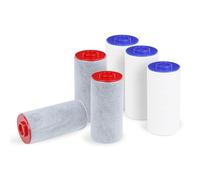 Replacement Filter Set for Weddell Duo - High-efficiency Shower Water Filtration System that Removes Chlorine/PFAS/Contaminants for Better Skin and Hair Health (3R+3B)