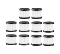 Replacement Filters for Karcher CVH 2 Handheld Vacuum, 10-Pack | HEPA Filtration, 48x50x46mm Size, Precision Fit, Fine Dust Filtration, for Home & Car Cleaning, Black
