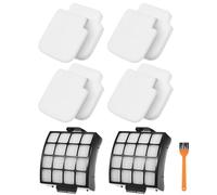 Replacement Filters for Shark Stratos AZ3002 AZ3000 AZ3000W DuoClean PowerFins Upright Vacuum Cleaner 2 Filters 4 Foam & Felt Filters 1 Cleaning Brush