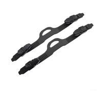 Replacement Fin Straps, Adjustable Rubber Flipper Bands for Swimming, Snorkeling & Scuba Diving, Secure Fit for Various Foot Sizes, For Easy Installation on Most Fins, Black(S/M)