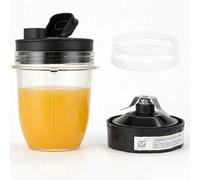 Replacement Flat/Milling Blade and 12oz Cup with Spout lid，Compatible with Ninja Nutri-Blender Pro with Auto-iQ1100-Watt,BN400,BN401,CL401A,CL405CO,BN750,BN800(7fins Male Gear/30 series)