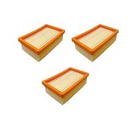 Replacement FLAT PLEATED FILTER 。 Compatible for Karcher WD 4 Car Premium/WD 5 P Premium/WD 6 P Premium Renovation Vacuum Cleaner Parts (Color : 3 Pcs)