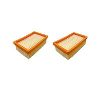 Replacement FLAT PLEATED FILTER 。 Compatible for Karcher WD 4 Car Premium/WD 5 P Premium/WD 6 P Premium Renovation Vacuum Cleaner Parts (Color : 2 Pcs)