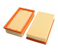 Replacement Flat Pleated Filter Pair for Bosch GAS 35 L AFC, GAS 35 L SFC+, GAS 35 M AFC Vacuum Cleaner, Exhaust Air Filters for Maintaining Cleaner Motor Function