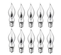Replacement Flicker Candle Light Bulbs for Christmas Arches and Bridges 1.5 Watt 230 Volt E10 Screw Fitting RF7 (10)