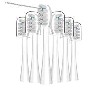 Replacement Flossing Toothbrush Heads with Covers for Water pik Sonic Fusion SF01/SF02 and Sonic Fusion 2.0 SF03/SF04,6 Count,White