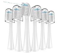 Replacement Flossing Toothbrush Heads with Covers for waterpik Sonic Fusion SF01/SF02 and Sonic Fusion 2.0 SF03/SF04,6 Count,White