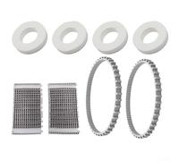 Replacement Foam Wheel Ring Set for Dolphin Robotic Pool Cleaners, Includes 4 Climbing Wheels 6101611-R4, 2 Belts, 2 Brushes, Fits for triton Plus M200 M400 C3 for c4 Edge