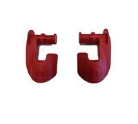 Replacement Footrest Clips for Bellelli Bicycle Seats (Red, Pair of Clips)