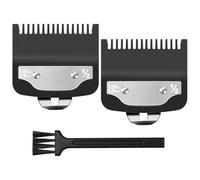 Replacement for 1/2 Wahl Clipper Guards Set, 1/16" 1.5mm Metal Hair Clipper Guards Set for Professional Stylists and Barbers, 2 Pack 1/2 Wahl Clipper Guards and Brush
